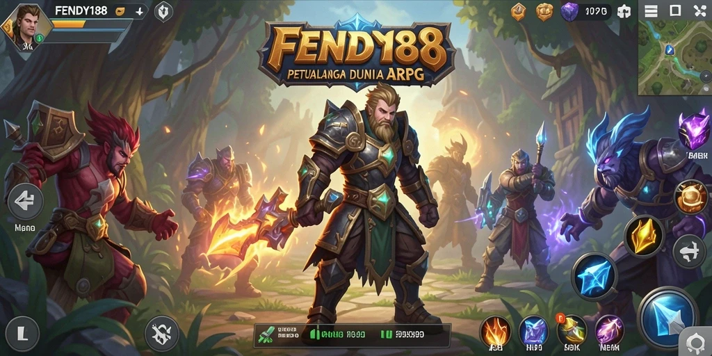 Tangkapan layar FENDY188 menampilkan aksi seru dalam pertarungan ARPG.