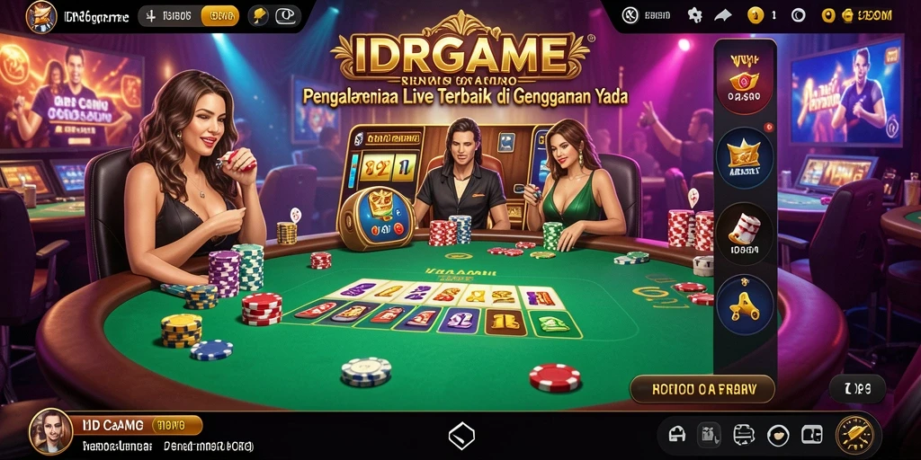Menampilkan gameplay Live Casino yang menarik di IDRGAME.