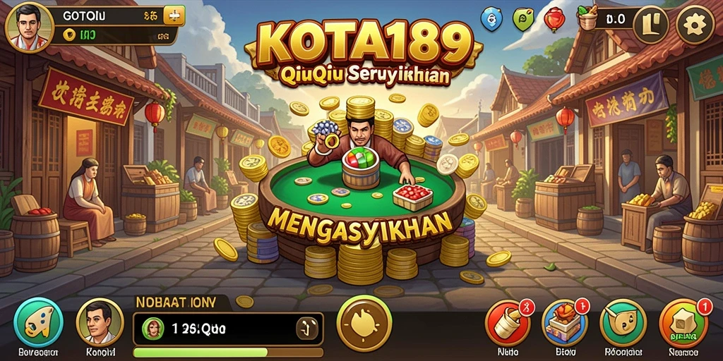 Tampilan gameplay QiuQiu yang seru di KOTA189.