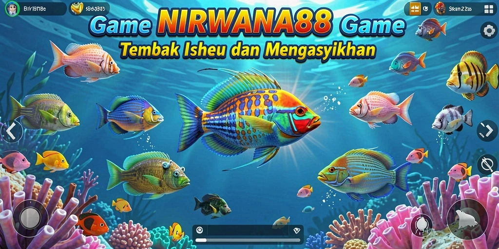 Tampilan gameplay seru NIRWANA88 saat menangkap ikan.