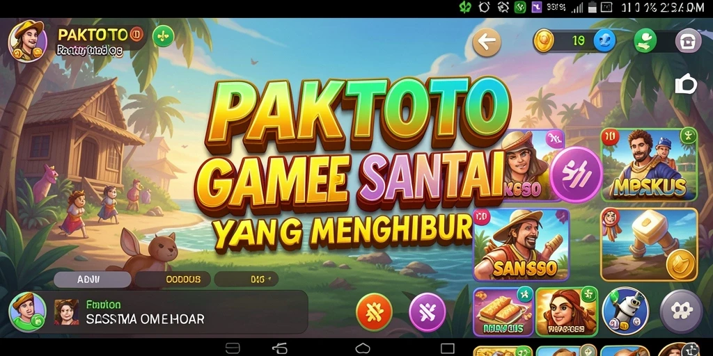 Menikmati gameplay PAKTOTO yang santai dan penuh warna.