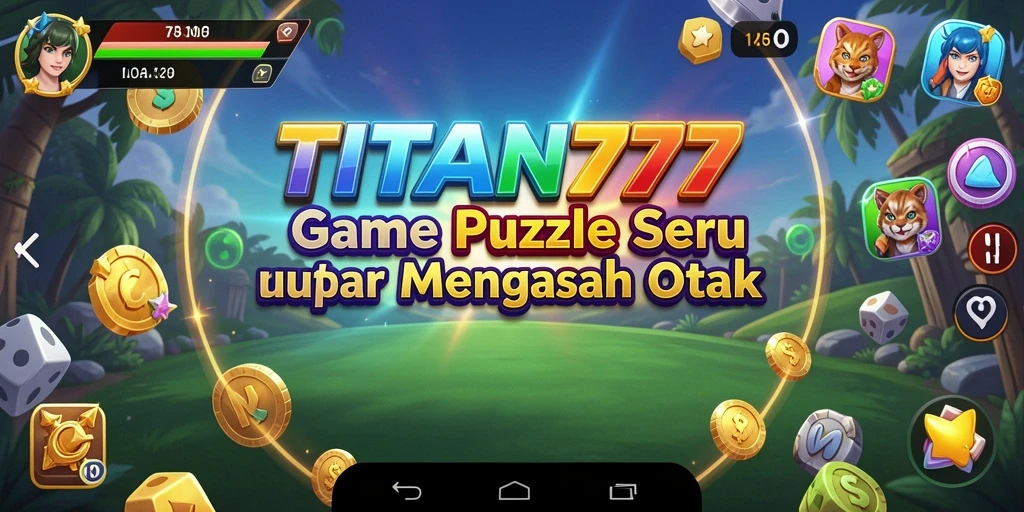 Tampilan menarik dari gameplay puzzle TITAN777 yang menantang.