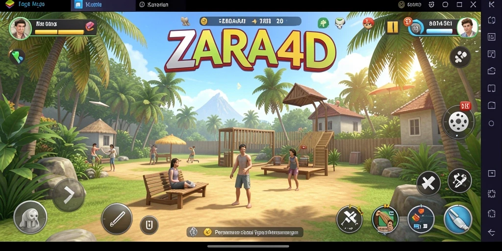 Tampilan gameplay seru dan penuh warna di ZARA4D.